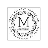 Handgezeichnet Kranz | Benutzerdefinierte erste Rü Gummistempel (Prägung)