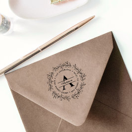 Handgezeichnet Kranz | Benutzerdefinierte erste Rü Gummistempel