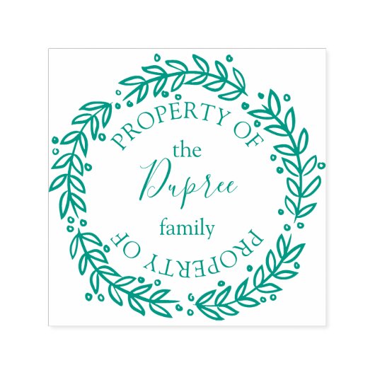 Handgezeichnet Kranz-Eigenschaft Permastempel (Design)