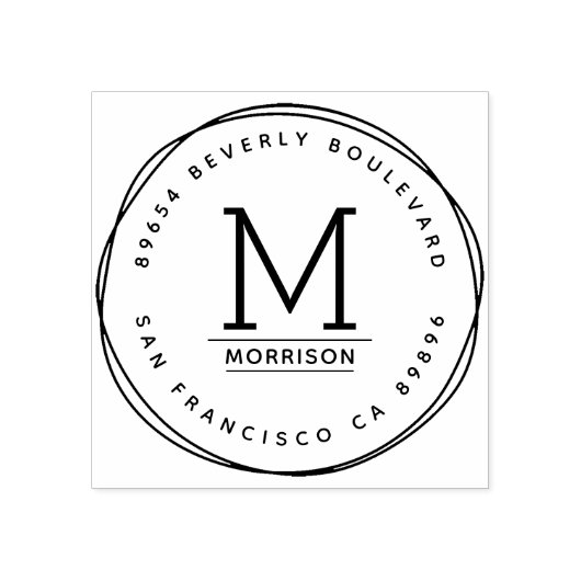 Handgezeichnet Kreise | Benutzerdefinierte erste R Gummistempel (Prägung)