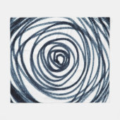 Handgezeichnet Kreise Spiralmuster mit abstraktem Fleecedecke (Vorderseite (Horizontal))