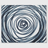 Handgezeichnet Kreise Spiralmuster mit abstraktem Geschenkpapier (Flach)