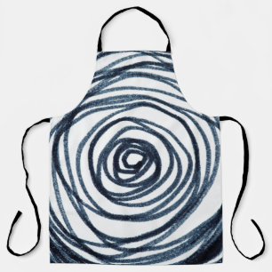 Handgezeichnet Kreise Spiralmuster mit abstraktem Schürze
