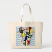 HandGezeichnet Kunst-Tasche - Ästhetische SketchSp Jumbo Stoffbeutel (Vorne)