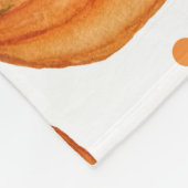 Handgezeichnet Kürbis: Wasserfarbe Halloween-Muste Fleecedecke (Ecke)