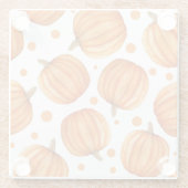 Handgezeichnet Kürbis: Wasserfarbe Halloween-Muste Glasuntersetzer (Rückseite)