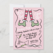 Handgezeichnet Lass uns das Weihnachtsfest-Party e Einladung (Vorderseite)