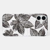 HandGezeichnet Leaf Line Art iPhone Fall Hülle (Rückseite (Horizontal))