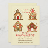 Handgezeichnet Lebkuchenhaeuser Einladung (Vorne/Hinten)