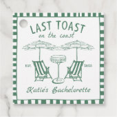 Handgezeichnet letzte Toast Küste Green Bacheloret Geschenkanhänger (Vorderseite)