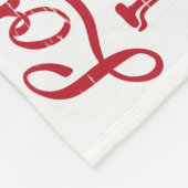 Handgezeichnet Liebe Doodles, charmantes Muster. Fleecedecke (Ecke)