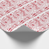 Handgezeichnet Liebe Doodles, charmantes Muster. Geschenkpapier (Ecke)
