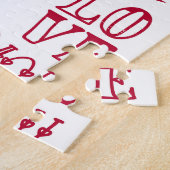 Handgezeichnet Liebe Doodles, charmantes Muster. Puzzle (Seite)