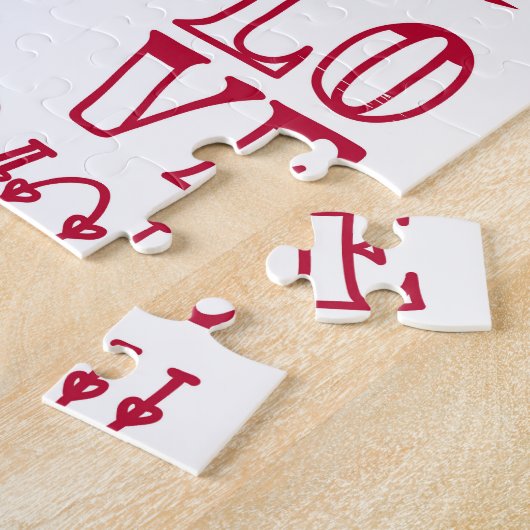 Handgezeichnet Liebe Doodles, charmantes Muster. Puzzle (Seite)