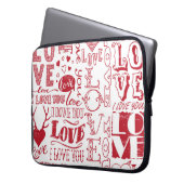 handgezeichnet Liebe-Doodles Laptopschutzhülle (Vorderseite Links)
