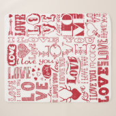 handgezeichnet Liebe-Doodles  Sherpadecke (Vorderseite (Horizontal))
