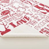 handgezeichnet Liebe-Doodles Sherpadecke (3/4)