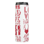 handgezeichnet Liebe-Doodles Thermosbecher (Rückseite)