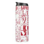 handgezeichnet Liebe-Doodles Thermosbecher (Nach rechts gedreht)