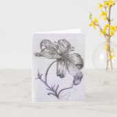 Handgezeichnet Lily Karte (Gelbe Blume)