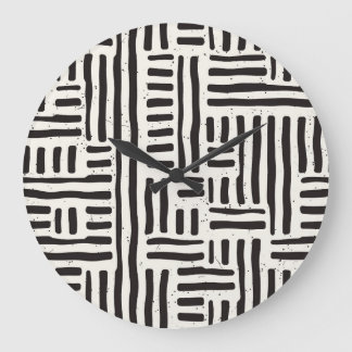 Handgezeichnet Linien, grungy nahtlose Textur. Große Wanduhr