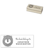 Handgezeichnet Löwe dieses Buch gehört zum Individ Gummistempel (Stempel)