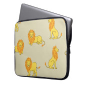 Handgezeichnet Löwe: Vintages Muster. Laptopschutzhülle (Vorderseite Links)