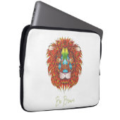 HandGezeichnet Löwenkunst | 13" Neoprenschlauch Laptopschutzhülle (Vorne Rechts)