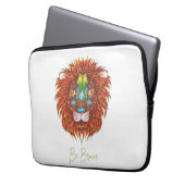 HandGezeichnet Löwenkunst | 13" Neoprenschlauch Laptopschutzhülle (Vorderseite Links)