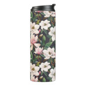 Handgezeichnet Magnolien: Wasserfarben nahtlos. Thermosbecher (Nach links gedreht)