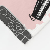 Handgezeichnet Make-up, Vintages Grafikmuster. Fleecedecke (Ecke)