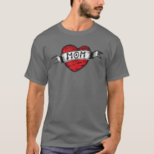 HandGezeichnet Mama Herz Tattoo Mother Day T-Shirt