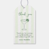 HandGezeichnet Margarita Limones Brautparty Gefäll Geschenkanhänger (Vorderseite)