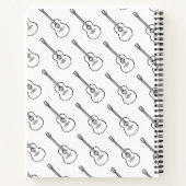 Handgezeichnet Minimal Guitar Spiral Notebook Notizblock (Rückseite)