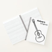 Handgezeichnet Minimal Guitar Spiral Notebook Notizblock (Innenseite)