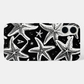 HandGezeichnet, monogrammatierter Starfish auf sch Case-Mate iPhone Hülle (Rückseite (Horizontal))