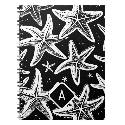 HandGezeichnet, monogrammatierter Starfish auf sch Notizblock (Vorderseite)