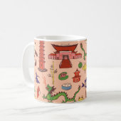 Handgezeichnet Motive aus Hongkong: nahtloses Must Kaffeetasse (Vorderseite Links)