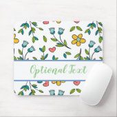 HandGezeichnet Muster für Blumen und Herz Mousepad (Mit Mouse)