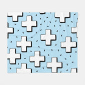 HandGezeichnet Muster mit Plus Zeichen. Fleecedecke (Vorderseite (Horizontal))