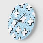 HandGezeichnet Muster mit Plus Zeichen. Große Wanduhr (Winkel)
