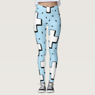 HandGezeichnet Muster mit Plus Zeichen. Leggings