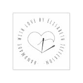 Handgezeichnet Nähherz handgefertigt mit Liebe nac Gummistempel (Prägung)