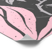 Handgezeichnet nahtloses Muster mit magnolischen B Poster (Ecke)