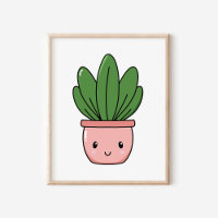 HandGezeichnet Niedliche Kawaii Pflanze Kunst
