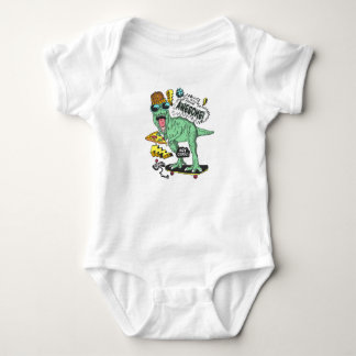 HandGezeichnet Niedlicher Dinosaurier Baby Jersey Strampler