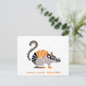 Handgezeichnet - NUMBAT - Marsupial - Australien Postkarte (Stehend Vorderseite)