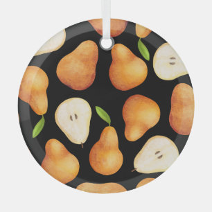Handgezeichnet Obst, realistisches nahtloses Muste Ornament Aus Glas