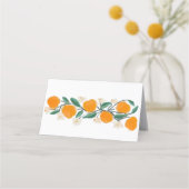 HandGezeichnet Orangefarbene Abstrakte Hochzeit Treuekarte (Rückseite)