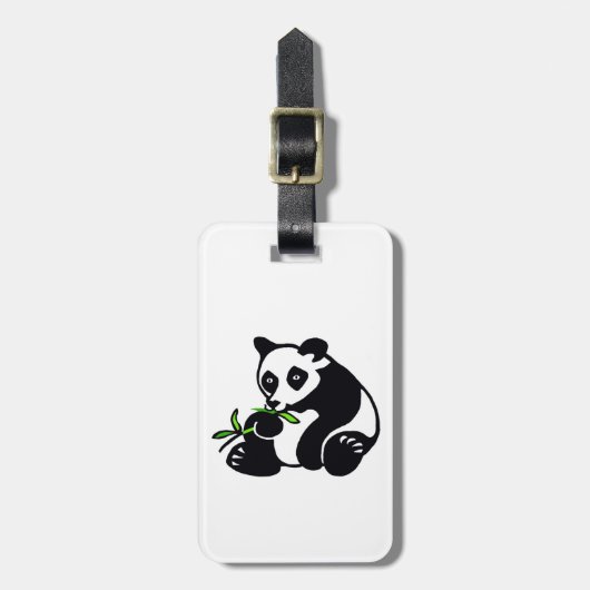 Handgezeichnet - PANDA-Bär - Erhaltung Gepäckanhänger (Vorderseite vertikal)